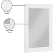 Meridian Furniture Monad White Mirror