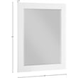 Meridian Furniture Monad White Mirror