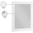 Meridian Furniture Monad White Mirror