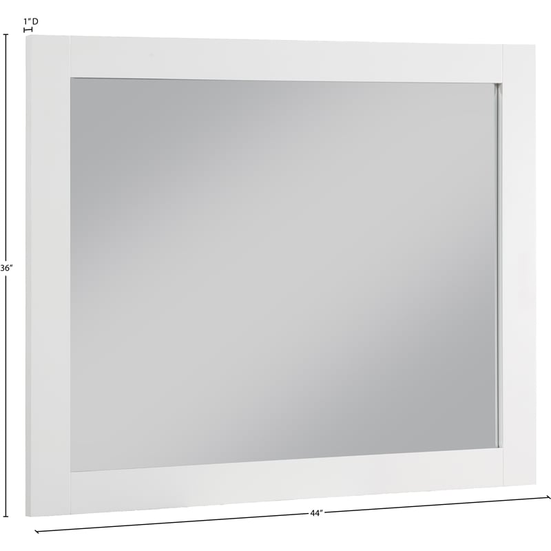 Meridian Furniture Monad White Mirror