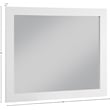 Meridian Furniture Monad White Mirror
