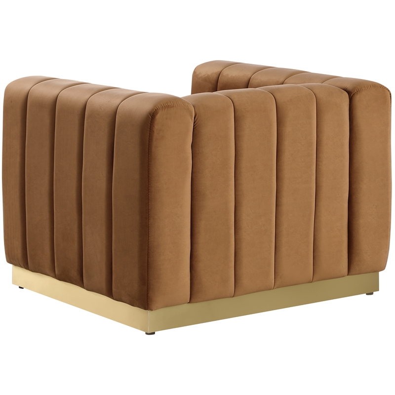 Meridian Furniture Marlon Saddle Velvet Chair