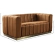 Meridian Furniture Marlon Saddle Velvet Loveseat