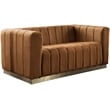 Meridian Furniture Marlon Saddle Velvet Loveseat