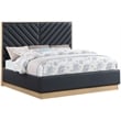 Meridian Furniture Casa Black Vegan Leather Queen Bed