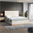 Meridian Furniture Casa Cream Vegan Leather King Bed
