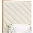 Meridian Furniture Casa Cream Vegan Leather King Bed