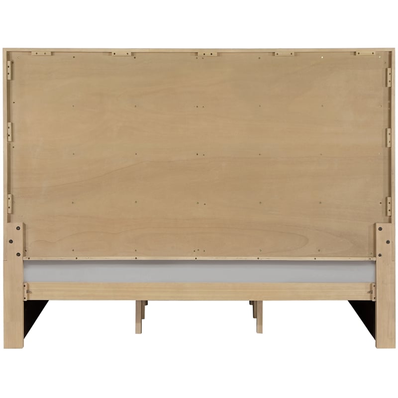 Meridian Furniture Casa Cream Vegan Leather Queen Bed