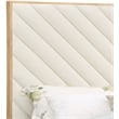 Meridian Furniture Casa Cream Vegan Leather Queen Bed