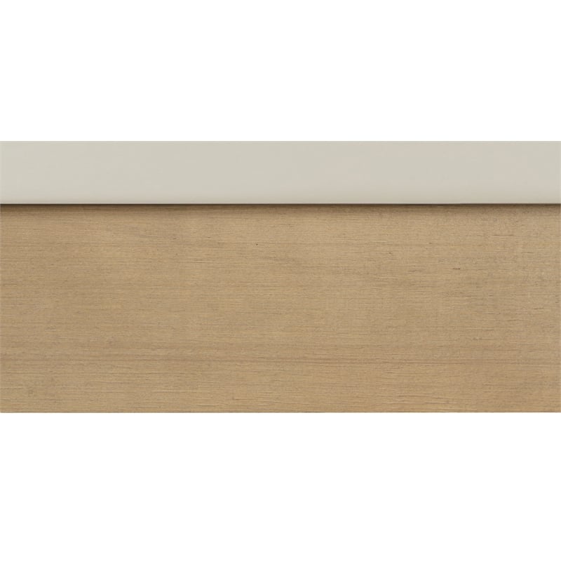 Meridian Furniture Casa Cream Vegan Leather Queen Bed