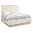 Meridian Furniture Casa Cream Vegan Leather Queen Bed