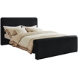 Meridian Furniture Sloan Black Velvet Queen Bed