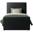 Meridian Furniture Sloan Black Velvet Twin Bed