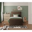 Meridian Furniture Sloan Brown Velvet Twin Bed