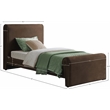 Meridian Furniture Sloan Brown Velvet Twin Bed
