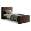 Meridian Furniture Sloan Brown Velvet Twin Bed