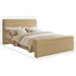 Meridian Furniture Sloan Camel Velvet Queen Bed