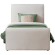 Meridian Furniture Sloan Cream Velvet Twin Bed