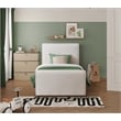 Meridian Furniture Sloan Cream Velvet Twin Bed