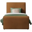 Meridian Furniture Sloan Saddle Velvet Twin Bed