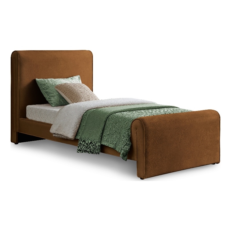 モナルシーダSL 27cm Meridian Furniture Sloan Saddle Velvet Twin Bed | Cymax Business