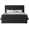 Meridian Furniture Stylus Black Boucle Fabric Queen Bed