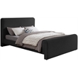 Meridian Furniture Stylus Black Boucle Fabric Queen Bed