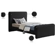 Meridian Furniture Stylus Black Boucle Fabric Twin Bed