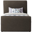 Meridian Furniture Stylus Brown Boucle Fabric Twin Bed