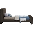 Meridian Furniture Stylus Brown Boucle Fabric Twin Bed