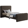 Meridian Furniture Stylus Brown Boucle Fabric Twin Bed