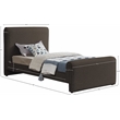 Meridian Furniture Stylus Brown Boucle Fabric Twin Bed