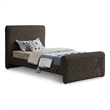 Meridian Furniture Stylus Brown Boucle Fabric Twin Bed
