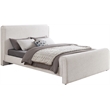 Meridian Furniture Stylus Cream Boucle Fabric Queen Bed