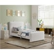 Meridian Furniture Stylus Cream Boucle Fabric Twin Bed