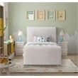 Meridian Furniture Stylus Cream Boucle Fabric Twin Bed