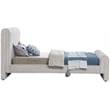 Meridian Furniture Stylus Cream Boucle Fabric Twin Bed