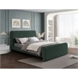 Meridian Furniture Stylus Green Boucle Fabric Full Bed