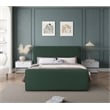 Meridian Furniture Stylus Green Boucle Fabric Full Bed