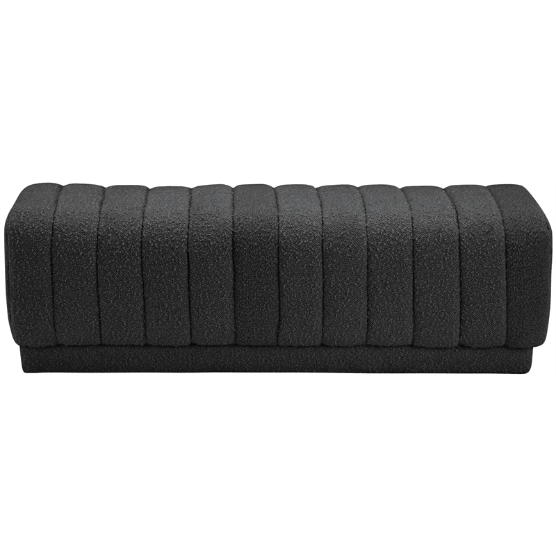 Meridian Furniture Heathrow Black Ottoman/Bench