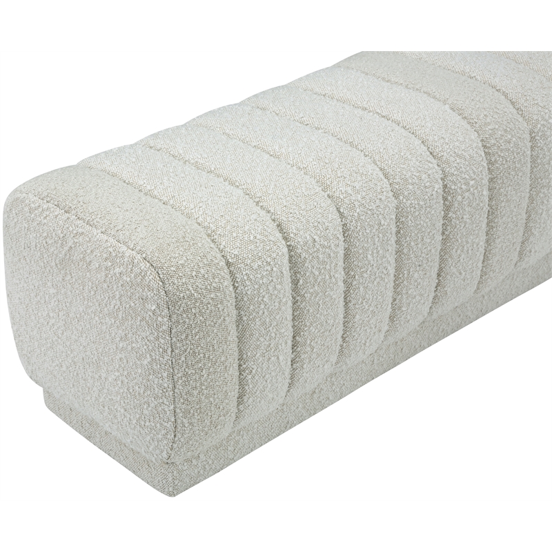 Meridian Furniture Heathrow Cream Ottoman/Bench