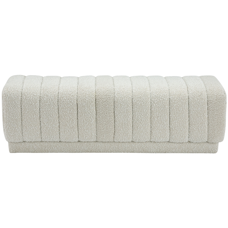 Meridian Furniture Heathrow Cream Ottoman/Bench
