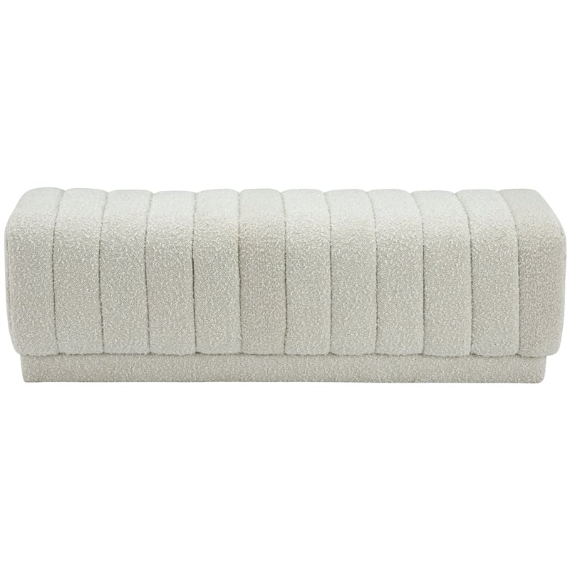 Meridian Furniture Heathrow Cream Ottoman/Bench