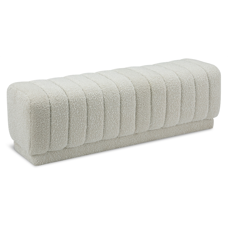 Meridian Furniture Heathrow Cream Ottoman/Bench
