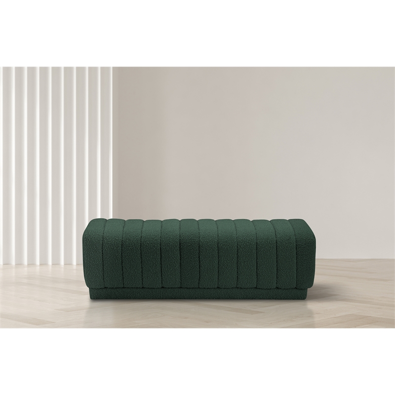 Meridian Furniture Heathrow Green Ottoman/Bench