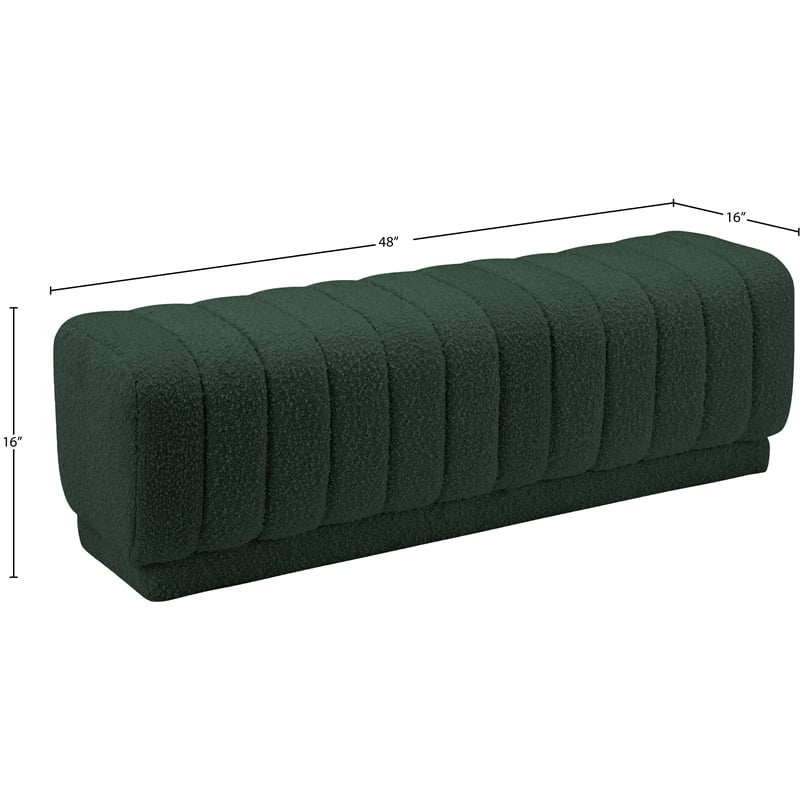 Meridian Furniture Heathrow Green Ottoman/Bench