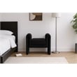 Meridian Furniture Stylus Black Velvet Bench