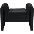 Meridian Furniture Stylus Black Velvet Bench