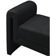 Meridian Furniture Stylus Black Velvet Bench