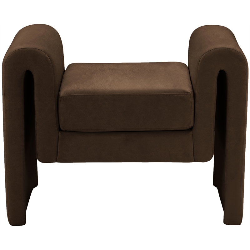 Meridian Furniture Stylus Brown Velvet Bench